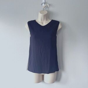 Marni Commessa Navy Blue Zip Back Sleeveless Top Size 38/US 2